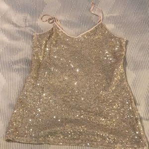 Express glitter sequin top